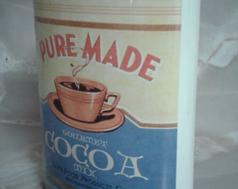 Vintage pure made cocoa tin