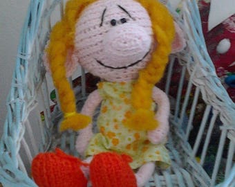 Clementine amigurumi crochet doll