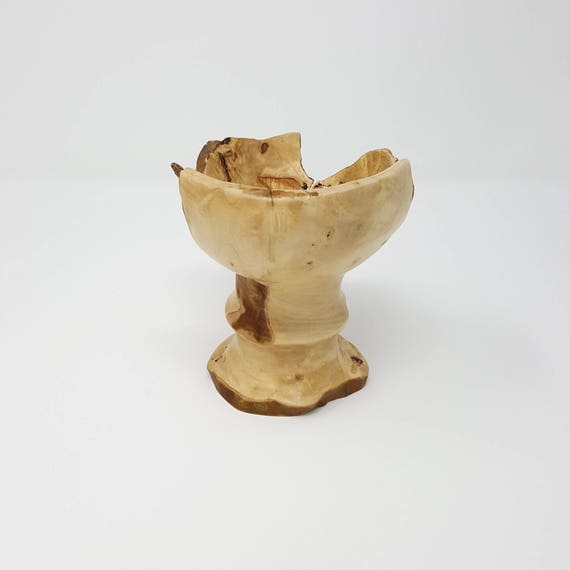 Crepe Myrtle Vessel Handcrafted Wooden Gift. Natural Unique Decorative Home Décor Wood Art Gift for Him, Mom, Home Office, Living Room, Dining Room Buffet.