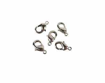 Metal clasp - 10x5mm - with 0eil (0.8 mm) - Hematite