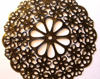 57mm - 1 print rosette lightweight filigree bronze MR252