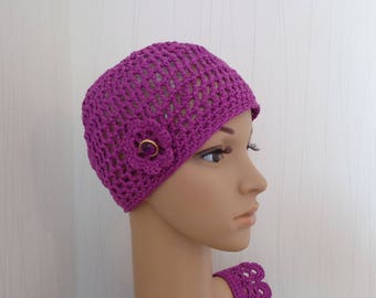 BENNET mesh 100% cotton fuchsia/purple