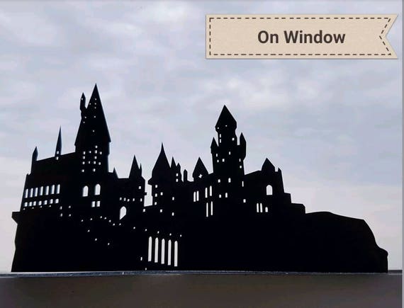 Hogwarts castle silhouette 22cm 8.75black Vinyl