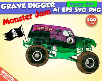 Free Free 270 Grave Digger Monster Truck Svg SVG PNG EPS DXF File