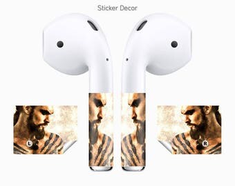 AirPods Stickers Game of Thrones, Khal Drogo, 2-Sets, Wraps, Skin, Cover, Decal