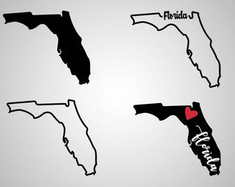 Florida silhouette | Etsy