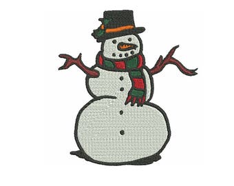 Snowman embroidery | Etsy