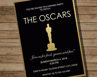 Oscar party invite | Etsy