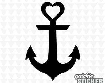 Heart Anchor Decal 