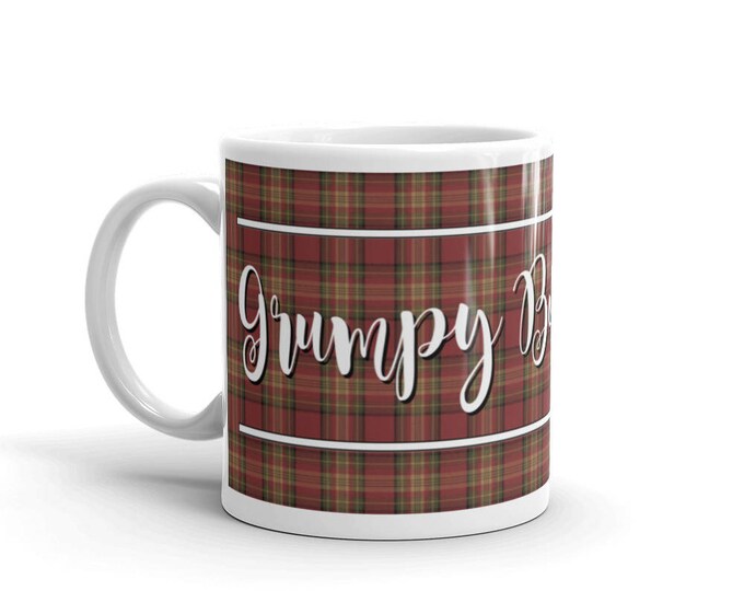 Grumpy but Gorgeous, Plaid Mug, Grumpy Mug, Gorgeous Mug, Girly Mug, Feminine Design, Just for Her, Gift Ideas