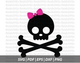 Girly Skull And Crossbones SVG Girly Skull And Crossbones SVG