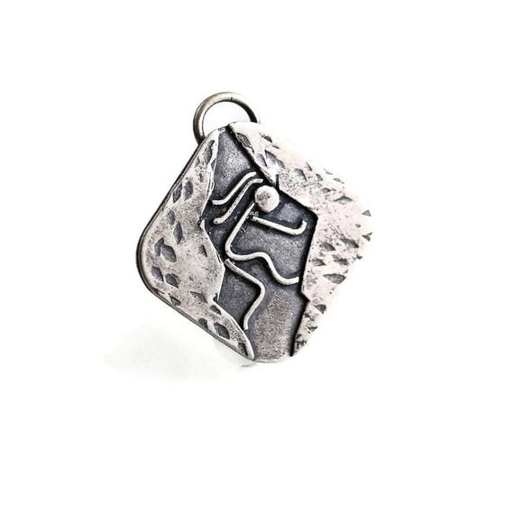 Rock Climbing Jewelry Sterling Pendant Climbing Jewelry