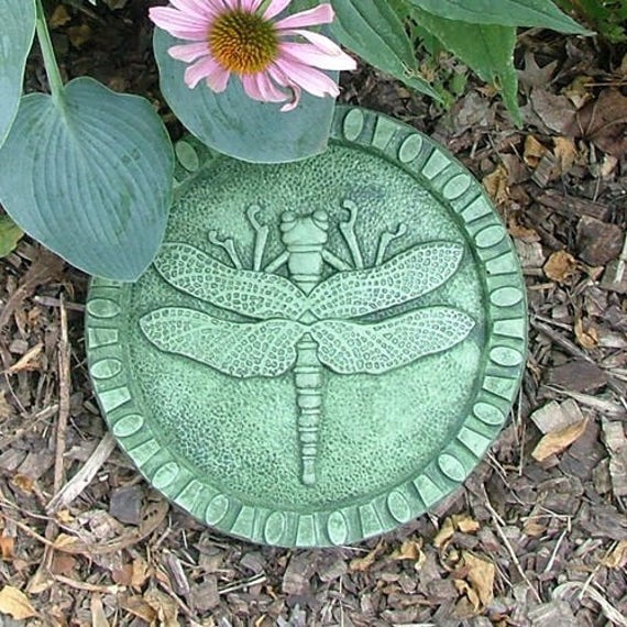 Concrete Dragonfly Stepping Stone Moss Garden Art