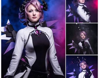 CUSTOM*** Overwatch Imp Mercy Catsuit, Neck Piece, Tail and arm applique'