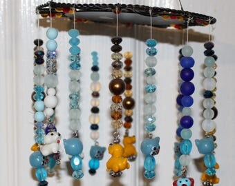 Beaded Cat & Mouse Sun Catcher, Wind Chime
