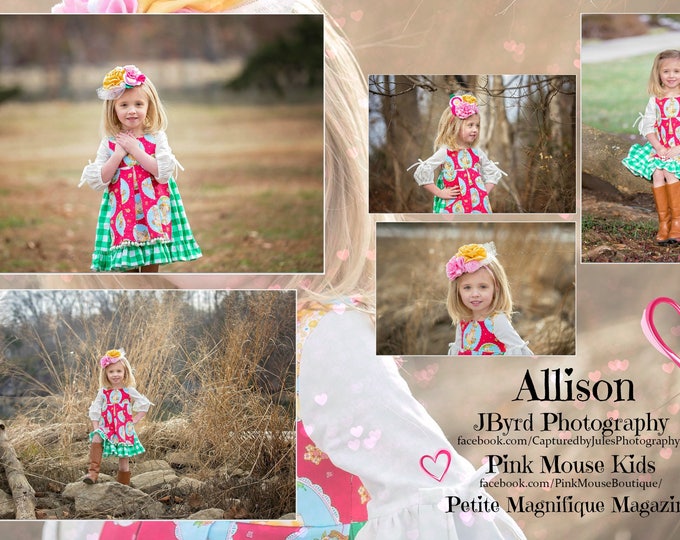 Spring Dress for Girls - Pinafore Apron Dress - Buffalo Plaid - Girls Boutique Dress - PhotoShoot Dress - Birthday - sizes 4T - 10 yrs