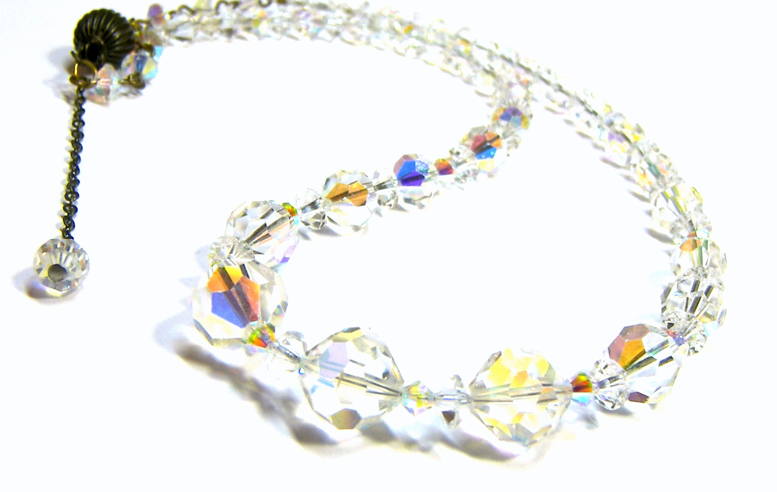 Crystal Statement Necklace Crystal Necklace Beaded Necklace