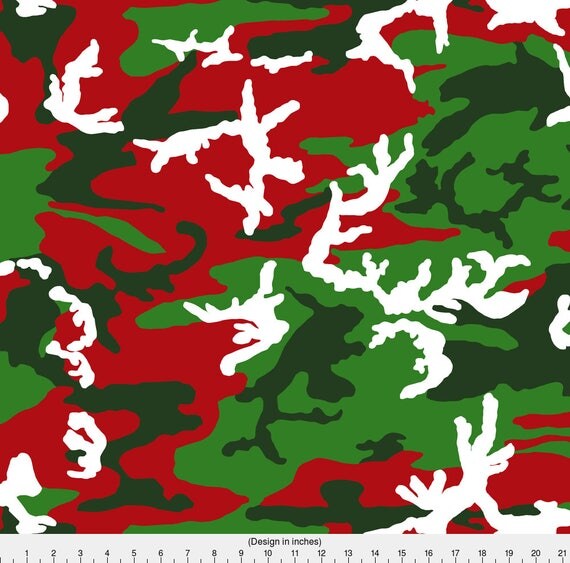 Christmas Camouflage Fabric Christmas Woodland Camo By