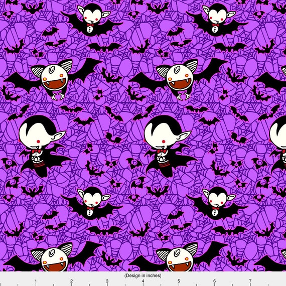 Purple Vampire Fabric Vampies 2 By Jadegordon Halloween