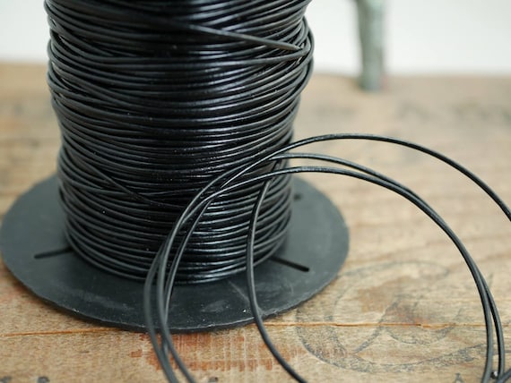 Black Leather Cord Quality Leather Thin leather Cord 1mm