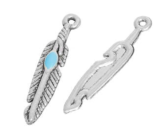 Feather Charms - set of 15 - #F129