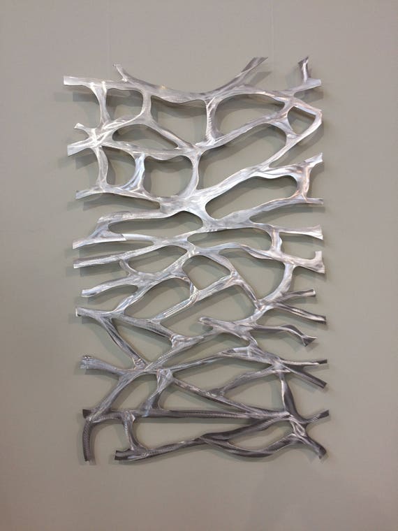 Metal Wall Art Sculpture Abstract Wall Sculpture Metallic Home