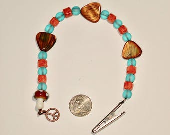 Alligator Roach Clip, Hippie Bracelet, Handmade Clip, Medical Marijuana