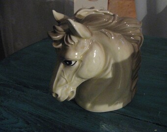 relpo 6739 horse head planter vase pen holder desk library display