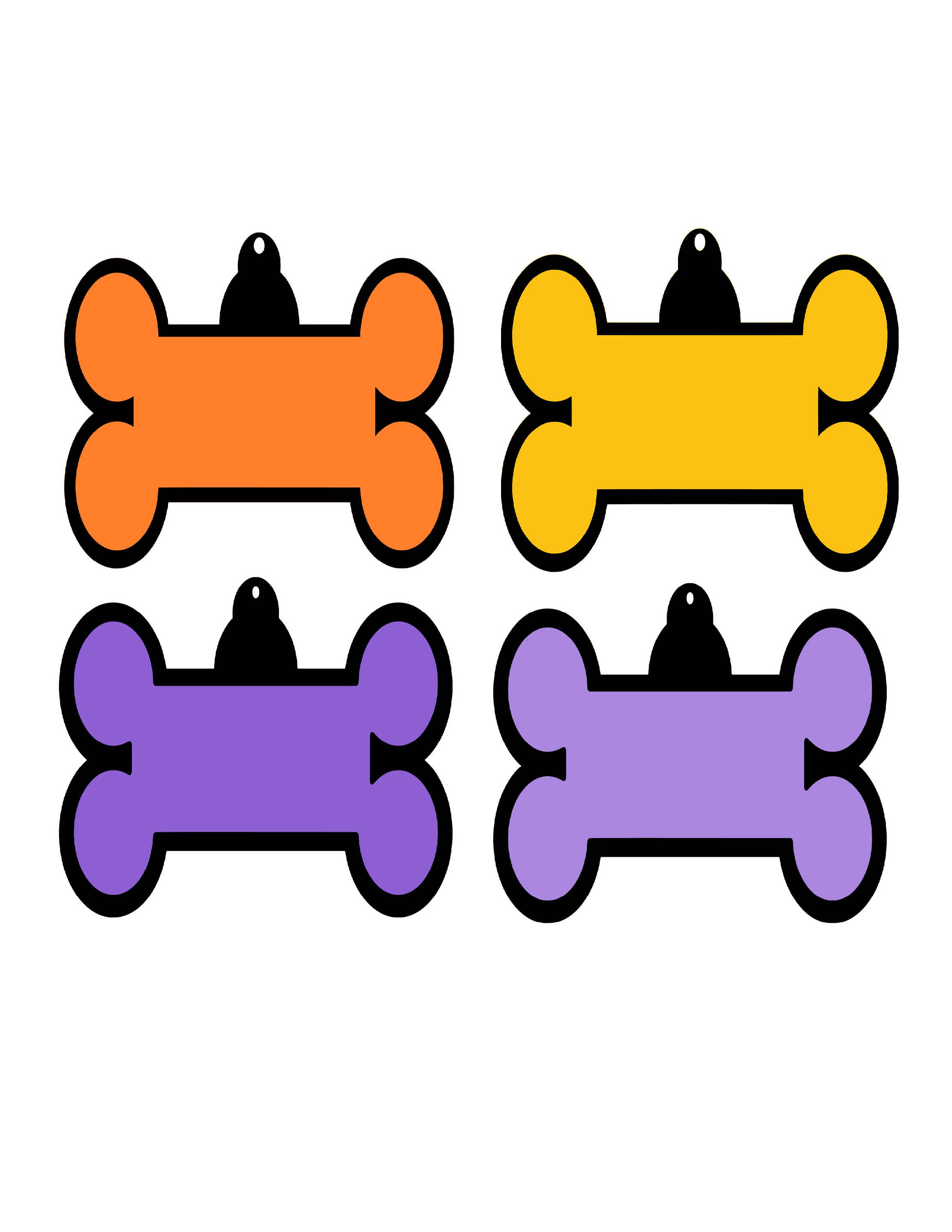 Dog Bone Tag 65A-Digital ClipArt-Art Clip-SVG-Name Tag-Gift