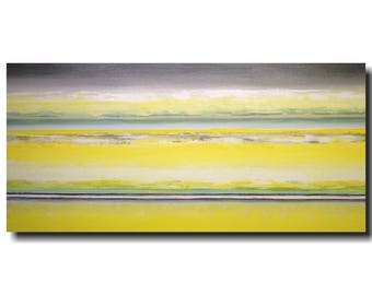 Large original painting - wall art 24 X 48 JMJartstudio- Renewal-wall decor - Grey painting-Oil painting