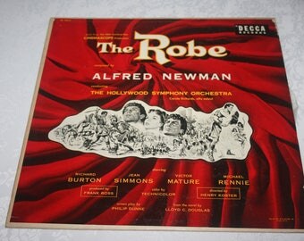 Vinyl LP Record Album " The Robe " Original Movie Soundtrack Starring Richard Burton, Jean Simmons, 1953