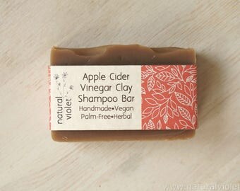 Apple Cider Vinegar, Shampoo Bar, Vegan Shampoo, Solid Shampoo, Hair Care, Palm Free, Hair Soap, Clay Shampoo, Organic Bar, Vegan Soap Bars