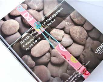 Peace Sign Bookmark, Fabric Bookmark, Button Elastic Bookmark, Adjustable Bookmark, Best Selling, Book Mark, Fits any size book