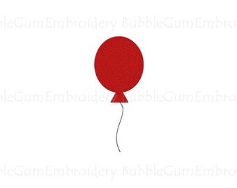 Single Balloon Embroidery Design Instant Download