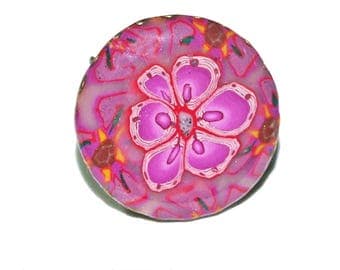 Lilac cabochon ring, purple, flowery, spring, fimo