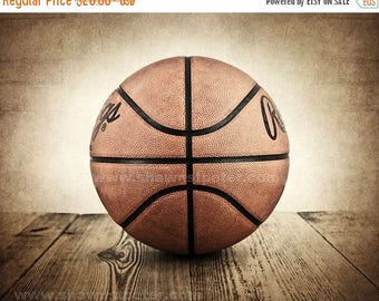 WEEKEND SALE Vintage Basketball on Wood Photo print, Boys Room decor, Boys Nursery Ideas, Sports art, Sport Prints, Man Cave