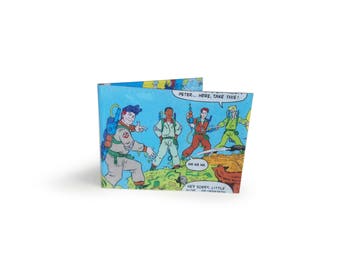 Ghostbusters Oyster Card Holder - Vintage Comic in Vinyl - metro, rail, travel, bus pass tickets