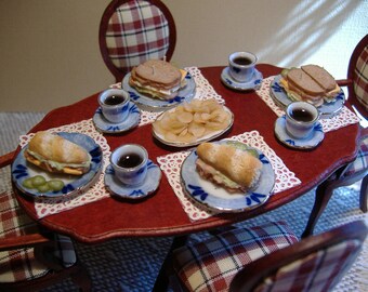 Dollhouse Miniature 1:12 Scale Full Course Meal