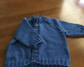 Boys cardigan hand knit