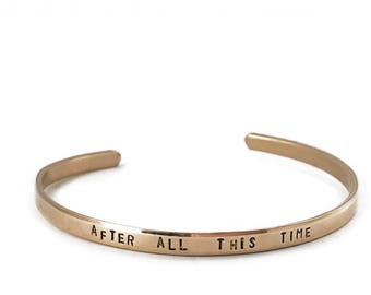 After All This Time, Harry Potter Bracelet, Hand stamped thin cuff, Harry Potter Jewelry, Custom Handstamped Bracelet, Potterhead, Always