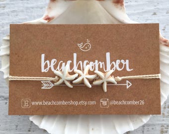 beach anklet, starfish anklet, beachcomber jewelry, bohemian anklet, friendship bracelet , beach bracelet