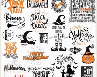 Halloween word art | Etsy