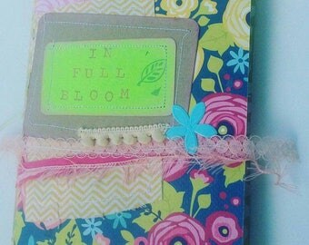 In Full Bloom junk journal. Nature journal. Mixed paper journal. Price includes US shipping!