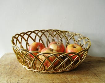 Vintage french plastic basket 1970, Fruit basket, Panière panier corbeille plastique France Mid century, Retro Kitchen