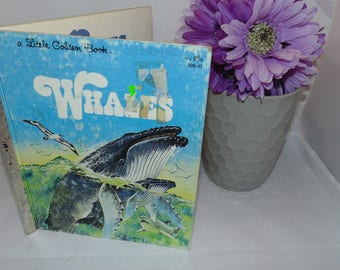 Vintage little golden book Whales 1978 Children's books ocean