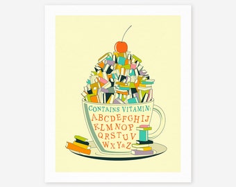 READ (Giclée Fine Art Print, Photo Print or Poster Print) Inspirational Pop Art