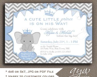 Elephant Baby Shower Invitation Blue Grey Elephant Baby Shower Invitations Printable Invites Baby Shower Elephant Boy Baby Shower