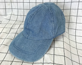 Vintage Classic Plain Denim Jean Baseball Cap/Hat