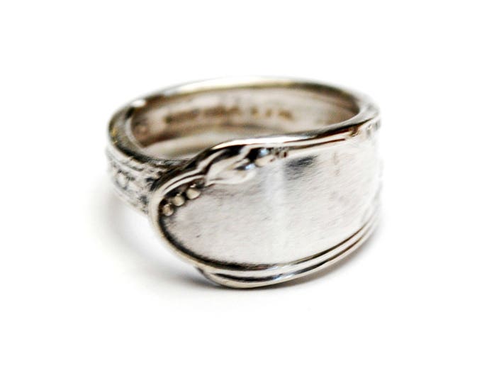 Spoon Ring - Silver plated WM Rodgers Onieda - size 6 cuff ring