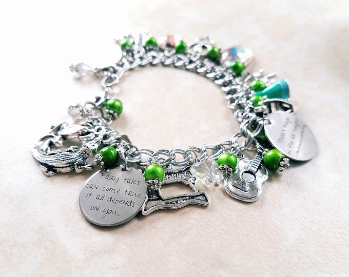 Tiana Message Quote Charm Bracelet CDK EXCLUSIVE Princess Frog Stainless steel Princess Silver charm bracelet Magic in the Air #2M113